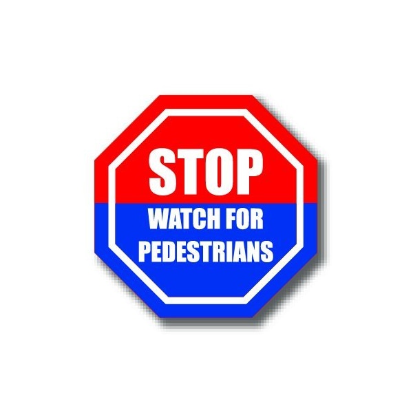 Ergomat 16in OCTAGON SIGNS - Stop Watch for Pedestrians DSV-SIGN 256 #1064 -UEN - main